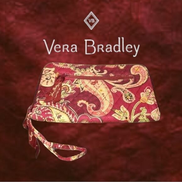 Vera Bradley‎ Picadilly Plum Zipper Wallet - Picture 1 of 5
